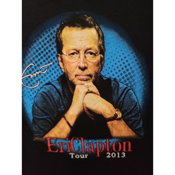 Eric Clapton Shirt 2013 Mens Medium Black  Concert Tour Guitar - Picture 3 of 8